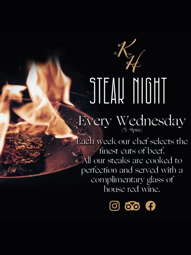 Did you know🤔 All our dry aged steaks are available with homemade sauces! Check out our Steak night dishes here ➡️ https://thekingsheadpub.com/steak-night/ 🗓️Book your visit here ➡️ https://thekingsheadpub.com/reservations/ 🥩